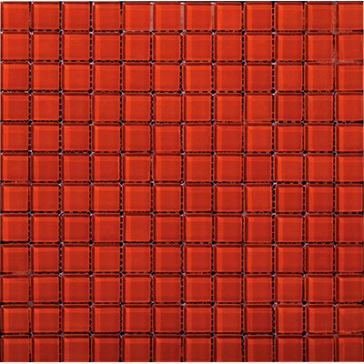 Lucente 1 x 1 Glass Mosaic in Ruby