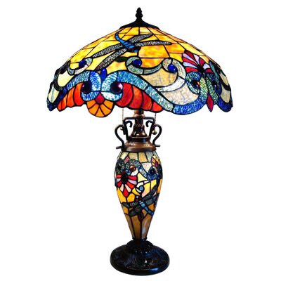 Tiffany Dragonfly Lamps on Chloe Lighting Tiffany Style Dragonfly Double Lit Table Lamp With 67