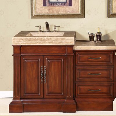 Silkroad Exclusive Stanton 51 Single Sink Bathroom Vanity Cabinet