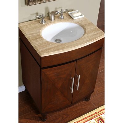 Silkroad Exclusive Cambridge 26 Single Sink Bathroom Vanity Cabinet