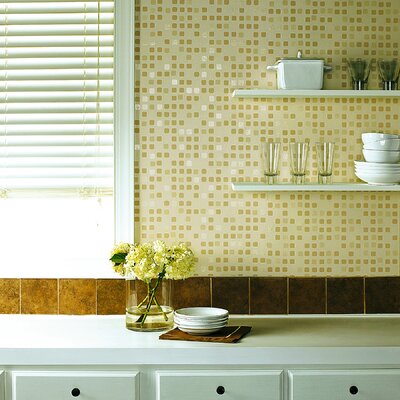 Brewster Home Fashions Kitchen and Bath Resource II Sea Glass Tile Wallpaper