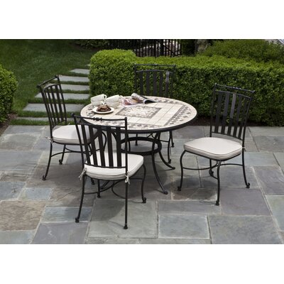 Alfresco Home Basilica Round Dining Table Set with Dining Side Chair Best Price