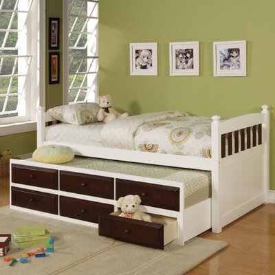 Captain's Bed with Trundle and Storage Drawers Size: Twin
