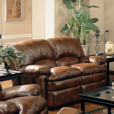Wayfair - Wildon Home Wickenburg Dual Reclining Bonded Leather Loveseat