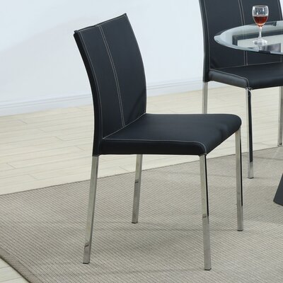 William Side Chair (Set of 4) Upholstery: Black