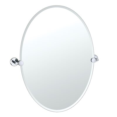 Gatco Latitude II Satin Nickel Oval Bathroom Mirror