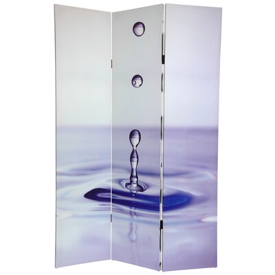 Oriental Furniture CAN-DROP 6ft. Tall Double Sided Water Zen Canvas R