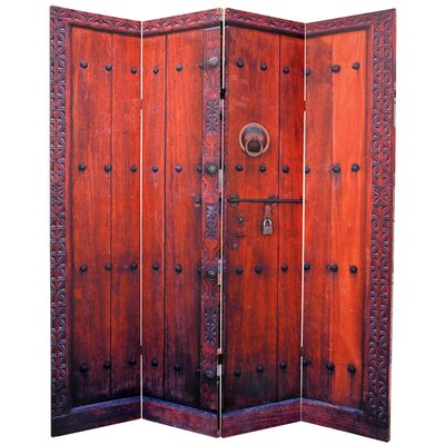 Oriental Furniture Room Dividers 4-Panel Folding Indoor Privacy Screen CAN-DOOR-4P