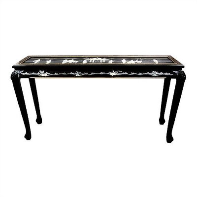 Oriental Furniture Black Rectangular Console and Sofa Table LCQ-144-BM