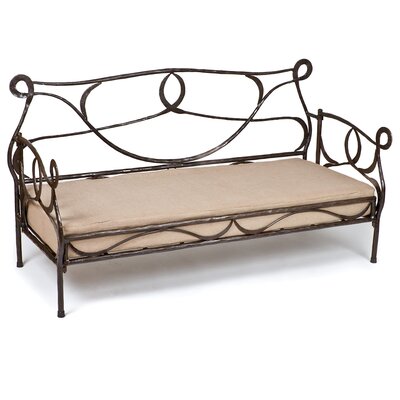 Iron Folding Day Bed with Jute Cushion