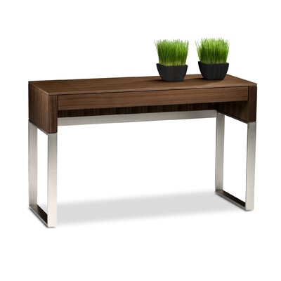 Cascadia Console Table with Drawer Finish: Chocolate Stained Walnut