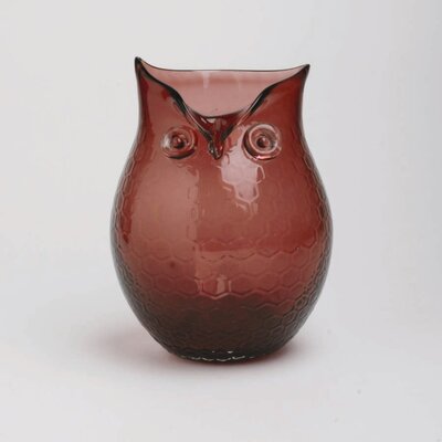 TAG Pressed Glass Owl Hurricane