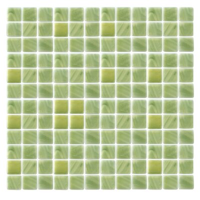 Spongez S-Green 1 x 1 Recycled Glass Mosaic in Green
