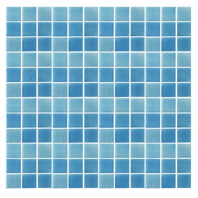 Spongez S-Light Blue 1 x 1 Recycled Glass Mosaic in Blue