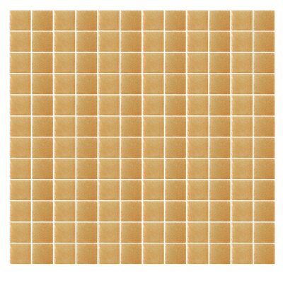 Spongez S-Light Brown 1 x 1 Recycled Glass Mosaic in Brown