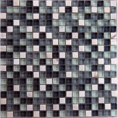 Cloudz Nimbostratus 5/8 x 5/8 Stone and Glass Mosaic Blend in Multi
