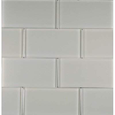 Cloudz Stratocumulus 3 x 6 Glass Subway Tile in Gray