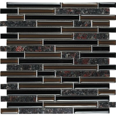 Spectrum Baltic Brown Random Stone and Glass Blend Mosaic in Brown Multi
