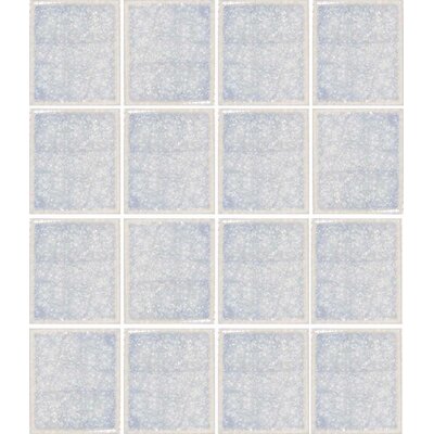 Oceanz Arctic White 3 x 3 Crackled Glass Mosaic in White