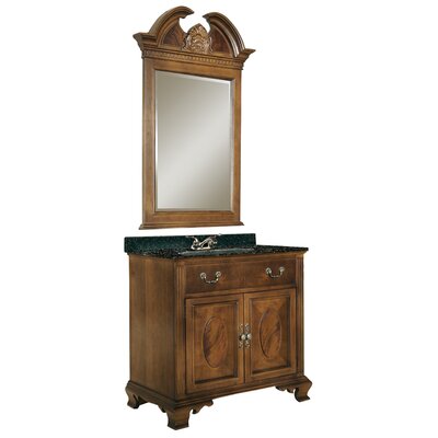 36 Vanity in Brown Cherry without Top