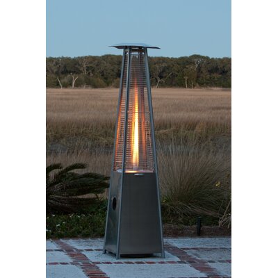 Pyramid Flame Heater in Stainless Steel