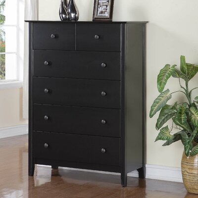 Townhouse Five Drawer Chest in Shiraz Black