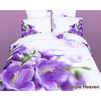 Dolce Mela Purple Heaven Duvet Cover Set Size: King