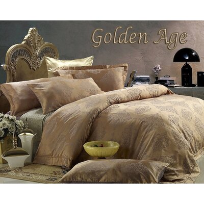 Dolce Mela Golden Age Duvet Cover Set Size: King