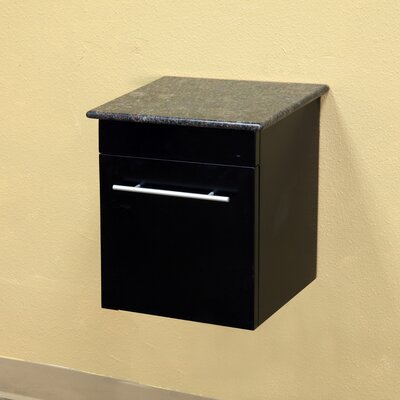 Bellaterra Home 203108 - Solid Wood Wall Mount Style Side Cabinet - Black