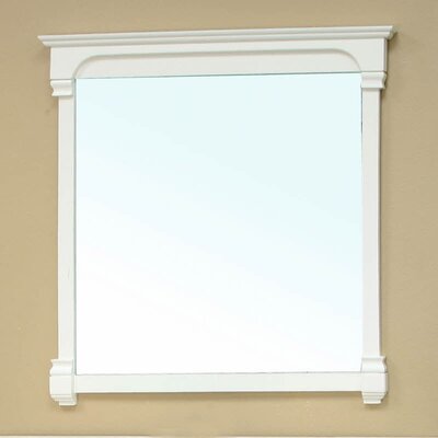 Bellaterra Home 42 Solid Wood Frame Mirror - White