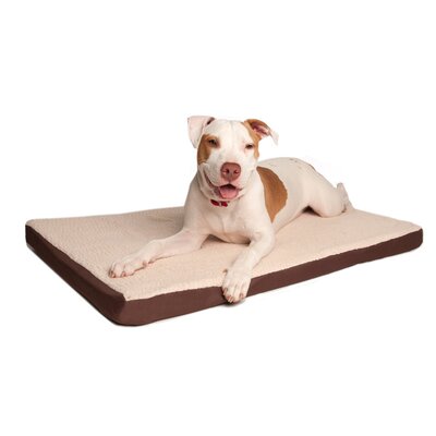 Double Sided Sherpa Dog Crate Mat in Natural dog crates