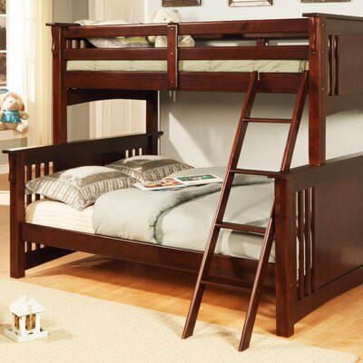 Twin over Full Bunk Bed in Cherry