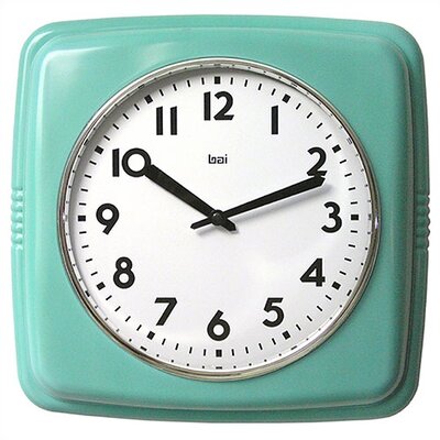 Contemporary Furniture Arizona on Cubist Retro Modern Wall Clock Color  Turquoise