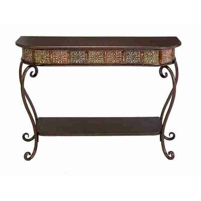 Benzara 74362 Metal Wood Console Table Affordable Furniture
