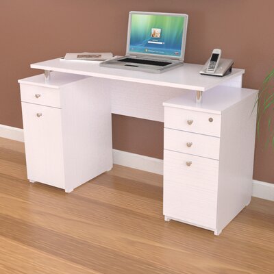 Inval Laura Computer Desk with 2 Accessory Drawers