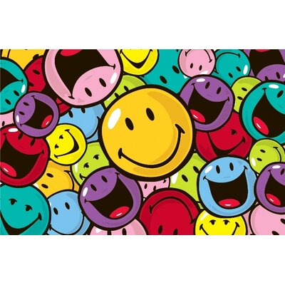 Smiles and Laughs Rectangle Kids Rug