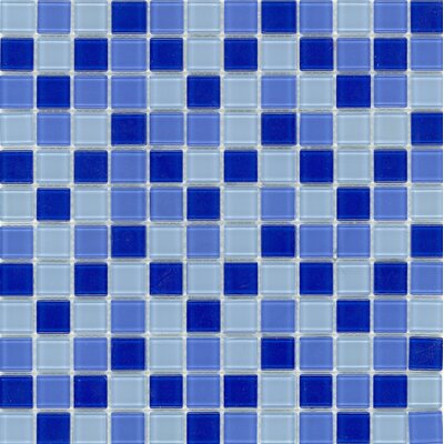 Surfaces Elida Glass 12 x 12 Mosaic in Blue Multicolor