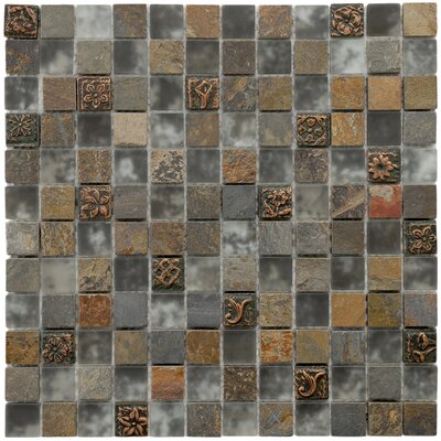 Abbey 12 x 12 Glass, Stone and Metal Mosaic in Cologne Glass