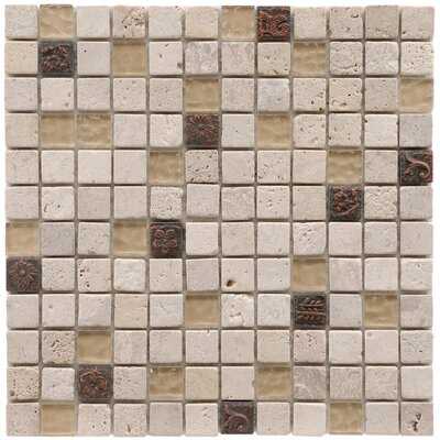 Abbey 12 x 12 Glass, Stone and Metal Mosaic in Glouster Glass
