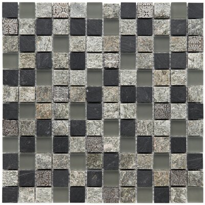 Abbey 12 x 12 Natural Stone and Metal Mosaic in Fauna Verde