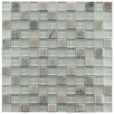 Sierra 11-3/4 x 11-3/4 Glass and Stone Square Mosaic in Ming
