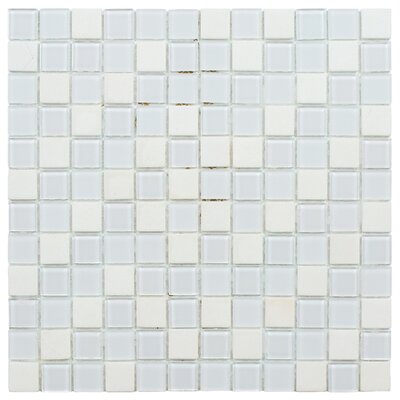 Chroma 11-1/2 x 11-1/2 Square Glass and Stone Mosaic Wall Tile in Cordia