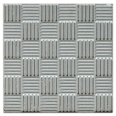 Mercury Metal 4 x 4 Napkin Porcelain Wall Tile in Silver
