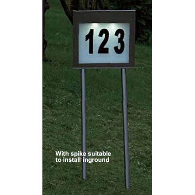 Solar House Number with Stainless Steel