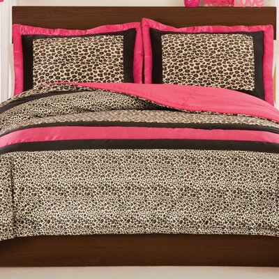 Pink Bedding Full on Bed Ink Leopard Love Full   Queen Comforter