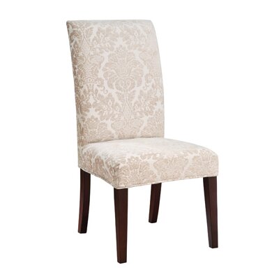 Powell Classic Seating Center Match Fleur-de-lis Tone-on-Tone Tapestry Slipcovered Side Chair Best Price
