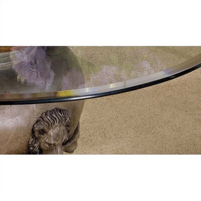 Powell 45 - 54 Round Glass Table Top with Beveled or Wave Edge Best Price
