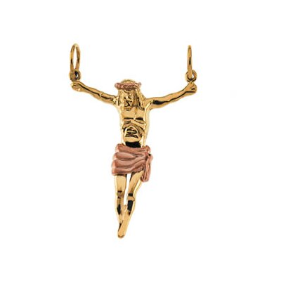 14K Yellow Gold Crucifix Necklace