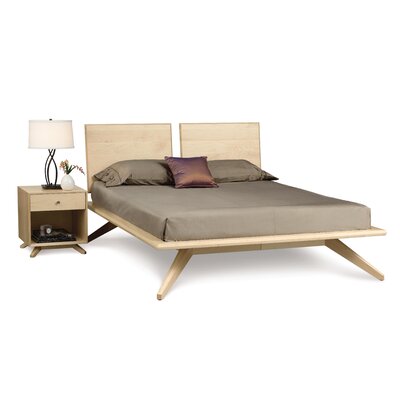 Astrid Bed with 2 Adjustable Headboard Panels Size: King, Finish: Natural Maple