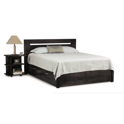 Horizon Storage Bed with Low Footboard Size: King, Finish: Dark Chocolate Maple
